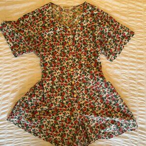 Vintage Italian Floral Romper